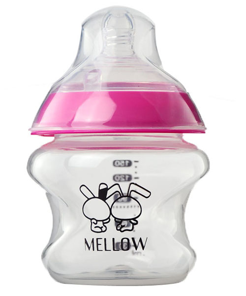 美啦美啦紅色寬口奶瓶