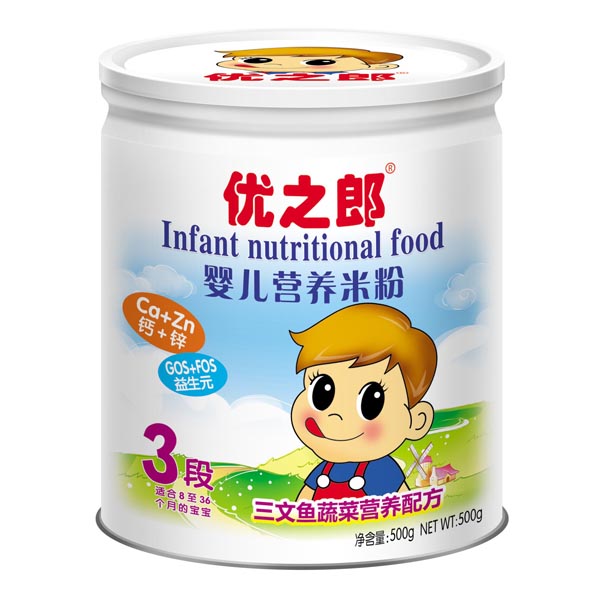 優(yōu)之郎三文魚蔬菜配方米粉3段500g