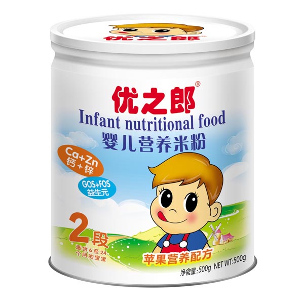優(yōu)之郎蘋(píng)果配方米粉2段500g