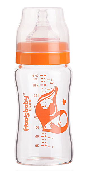 好氏嬰童標(biāo)準(zhǔn)口徑玻璃奶瓶240ml