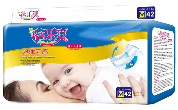 蓓樂爽超薄無(wú)感嬰兒紙尿褲M碼42片