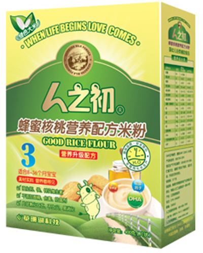 人之初幼兒蜂蜜核桃米粉3段盒裝
