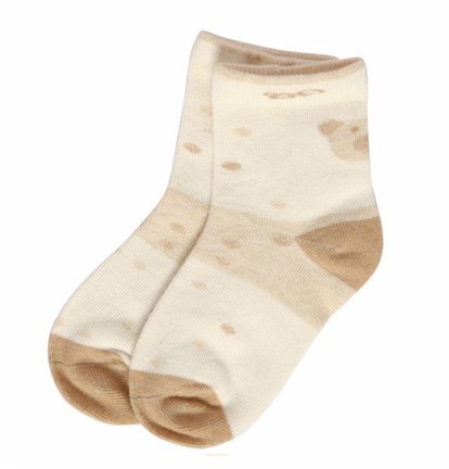 本色源有機(jī)棉小熊童襪