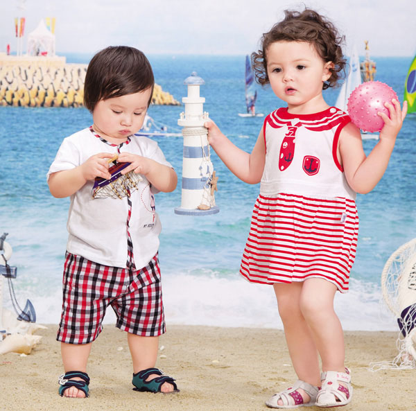 康貝坊夏季格子套裝