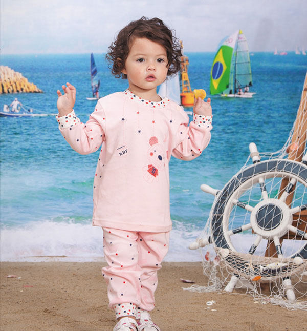 康貝坊全棉粉色女童內衣