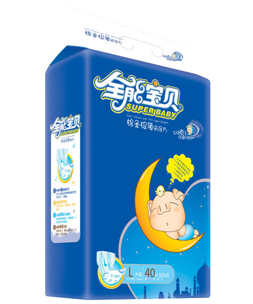 全能寶貝大包棉柔極薄紙尿片L碼40片