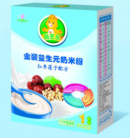 因芝樂金裝益生元紅棗蓮子奶米粉