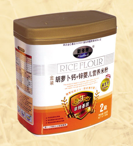 新多樂胡蘿卜鈣+鋅嬰兒營養(yǎng)米粉2段