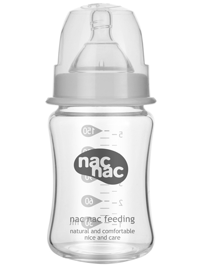 寶貝可愛嬰兒寬口玻璃奶瓶150ML