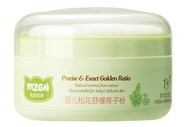 拇指姑娘嬰兒松花舒緩痱子粉
