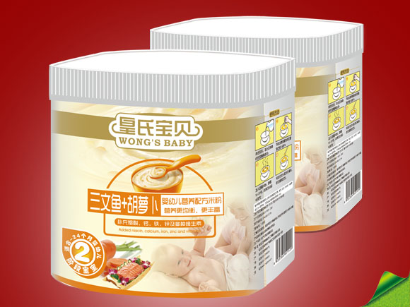 皇氏寶貝白罐三文魚胡蘿卜營養(yǎng)米粉2段