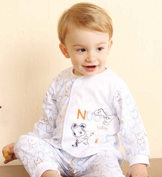 諾比純棉雙面布爬爬衣套裝