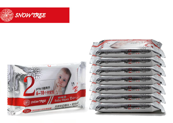 snowtree斯諾奇嬰幼兒濕巾2段10片裝