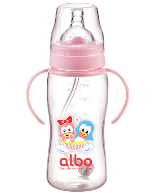 愛樂寶PP自動(dòng)奶瓶300ml粉色