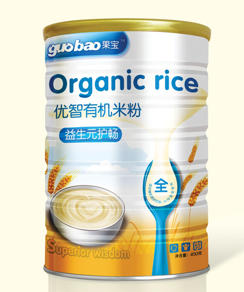 果寶益生元護(hù)腸優(yōu)智有機(jī)米粉