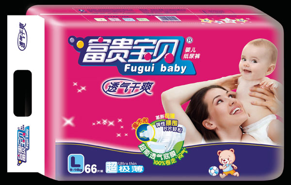 富貴寶貝超薄透氣紙尿褲L66