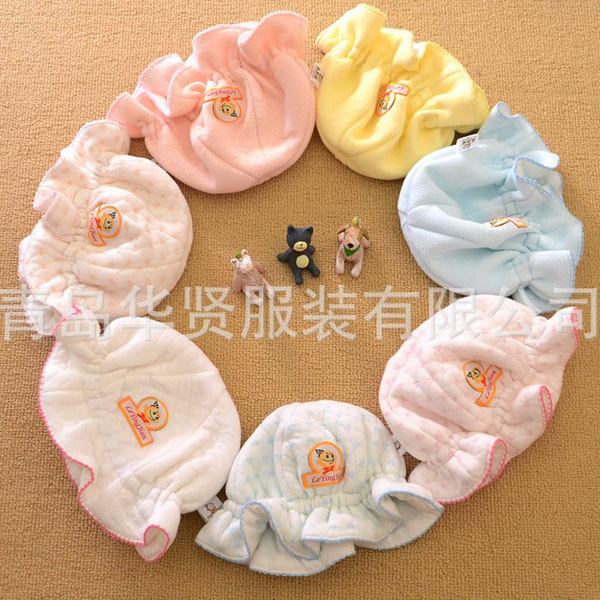 樂嬰健純棉保暖花邊帽