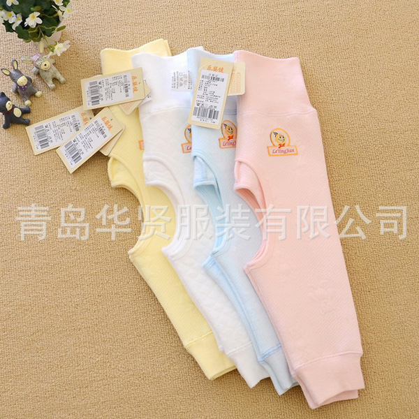 樂嬰健純棉保暖高腰護(hù)肚開襠褲