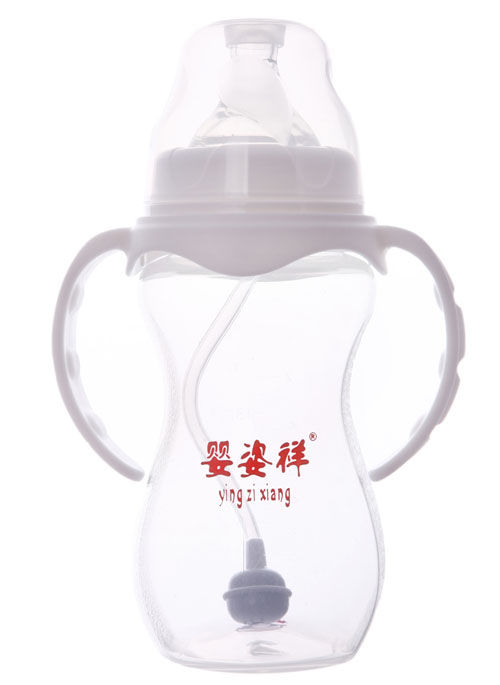 嬰姿祥寬口雙耳自動(dòng)弧形奶瓶(磨砂)270ML