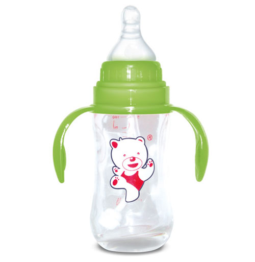 Babykin(貝沁)食品級(jí)玻璃奶瓶標(biāo)口弧形奶瓶160ML