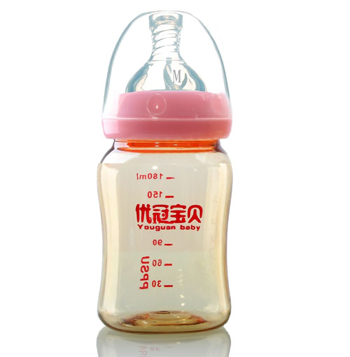優(yōu)冠寶貝PPSU奶瓶180ml紅色