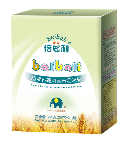 倍芭利胡蘿卜蔬菜營(yíng)養(yǎng)奶米粉盒裝