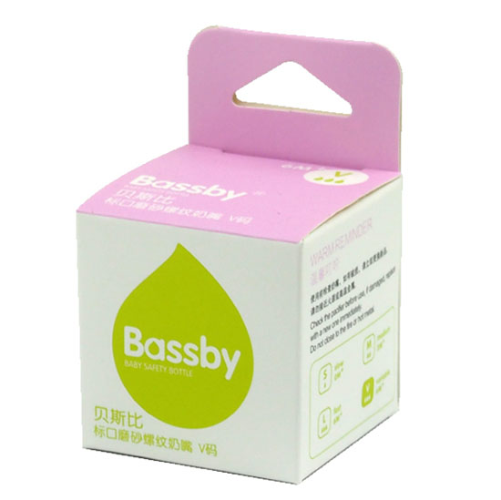 貝斯比標口磨砂雙螺紋奶嘴V碼