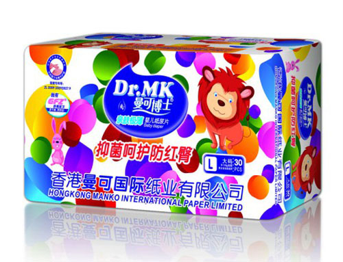 曼可博士親膚極薄嬰兒紙尿片L碼