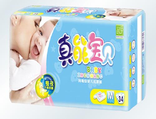 真能寶貝消毒級(jí)嬰兒紙尿褲M碼34片