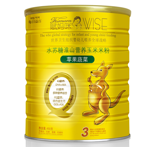 賦媽咪蘋果蔬菜水蘇糖淮山營養(yǎng)玉米米粉3段