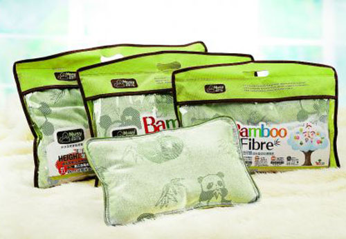 諾親小屋竹纖維成長型熊貓嬰幼健康枕S碼