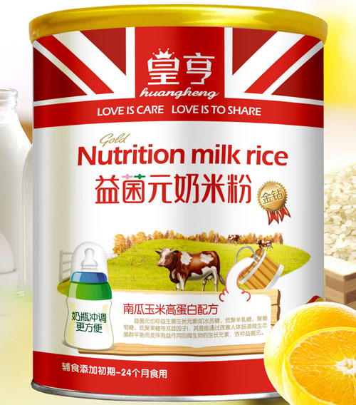 皇亨益菌元南瓜玉米高蛋白配方奶米粉