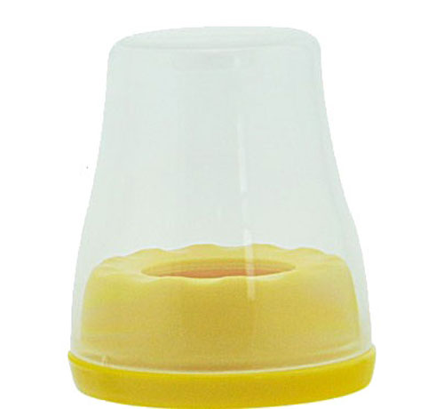 好可愛標口奶瓶牙蓋組黃色