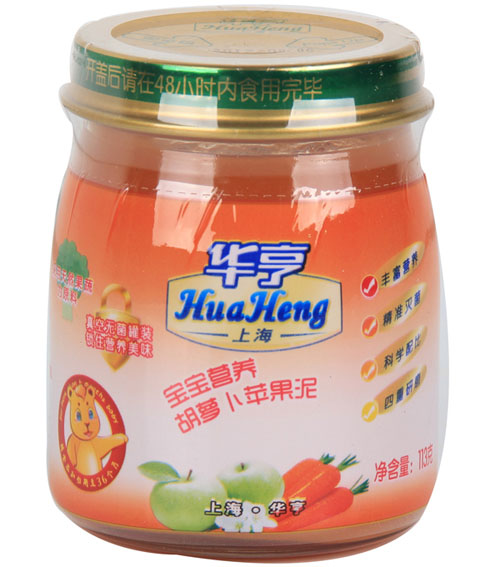 華亨寶寶營養(yǎng)胡蘿卜蘋果泥