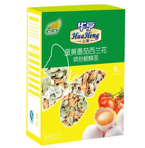 華亨蛋黃番茄西蘭花繽紛蝴蝶面