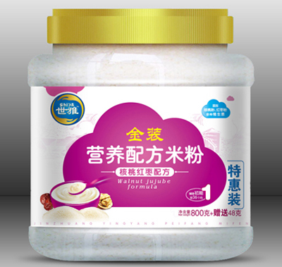 世雅金裝核桃紅棗營養(yǎng)米粉