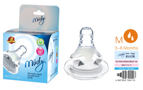 麥地寬口母乳實(shí)感星鉆奶嘴(單個(gè)裝)M流量