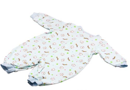 KUNKUN嬰兒棉布長(zhǎng)袖兩用兔裝淺藍(lán)色