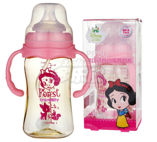 迪士尼寶寶寬口徑手柄吸管PPSU奶瓶(大號)230ml