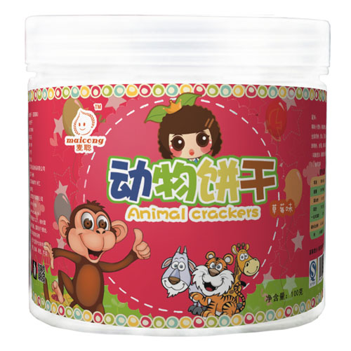 麥聰動(dòng)物餅干草莓味