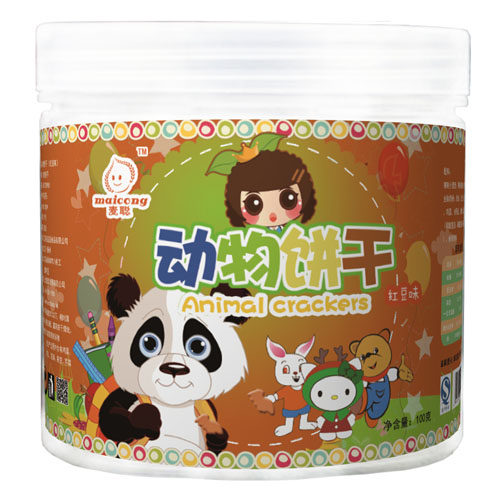 麥聰動物餅干紅豆味