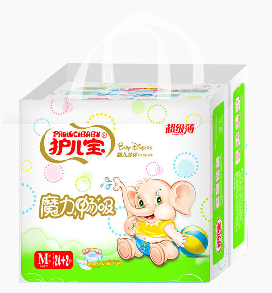 護(hù)兒寶魔力暢吸嬰兒芯體紙尿褲M碼小包