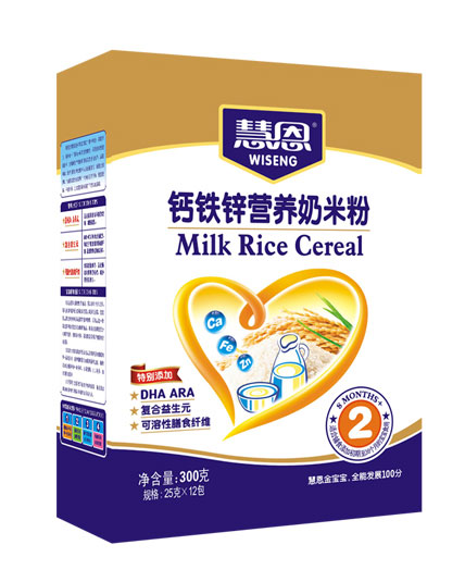 慧恩300克普裝鈣鐵鋅營養(yǎng)奶米粉