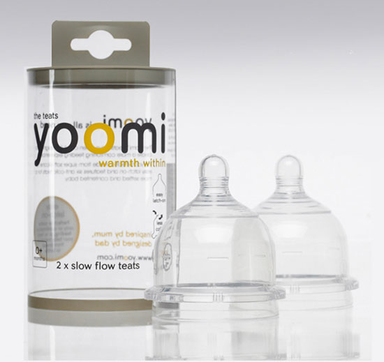 yoomi仿母乳防脹氣硅膠奶嘴2個裝慢流