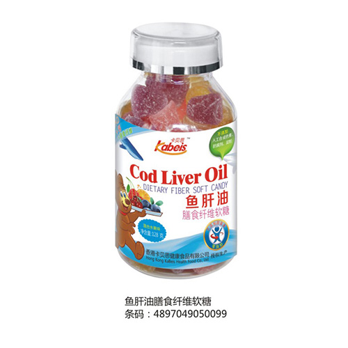 128克卡貝思魚肝油膳食纖維軟糖