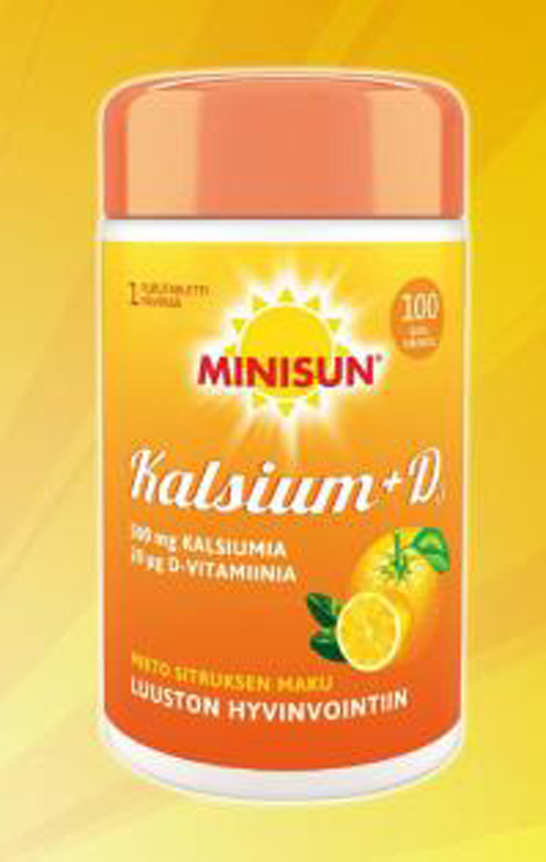 Minisun鈣+維生素D3咀嚼片香橙口味