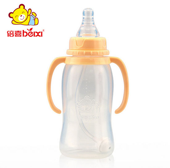 倍喜標口直身PP奶瓶240ML(杏色)