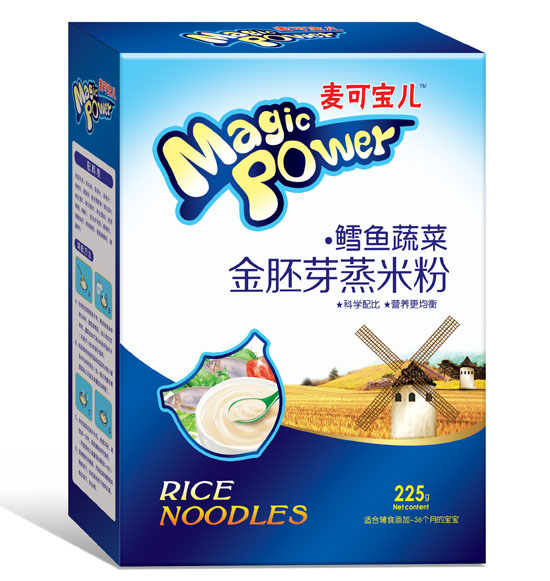 麥可寶兒鱈魚(yú)蔬菜金胚芽蒸米粉盒裝