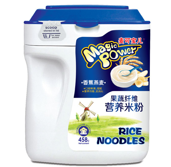 麥可寶兒香蕉燕麥果蔬纖維營養(yǎng)米粉