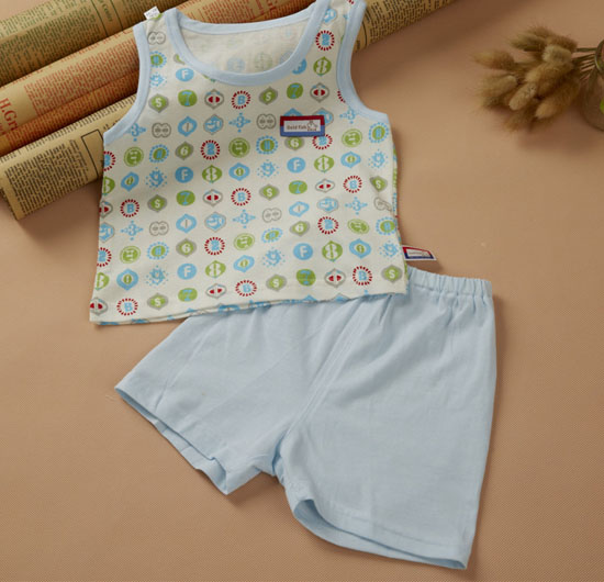 金色小魚(yú)純棉素色單面數(shù)字背心套